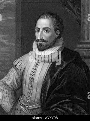 MIGUEL DE CERVANTES spanische Schriftsteller 1547-1616 Stockfoto