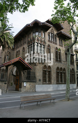 Casa Golferichs Ecke des Carrera de Viladomat und Avinguda Gran Via de Les Corts Catalana Barcelona Spanien Stockfoto