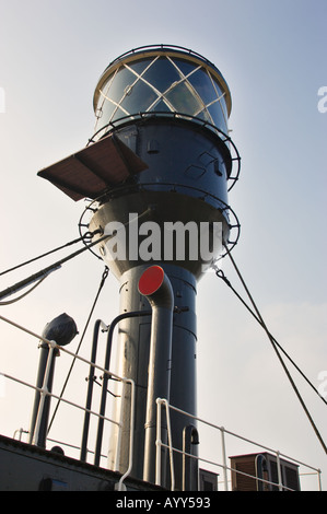 Detail Spurn schwimmende Feuerschiff vertäut in Hull Marina East Yorkshire England UK Stockfoto