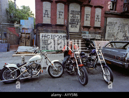 Hells Angels of New York at 80 Bindungen Stockfoto