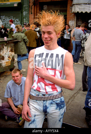 Punks der 80er Jahre in New York Stockfoto