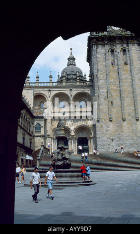 Die Kathedrale von Santiago De Compostela ist der Endpunkt der jährlichen Wallfahrt für Pilger auf der Str. Jamess Weg Stockfoto