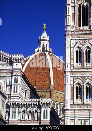 Dom und abstrakte Campanile Nahaufnahme Florenz Florenz Toskana Italien Stockfoto