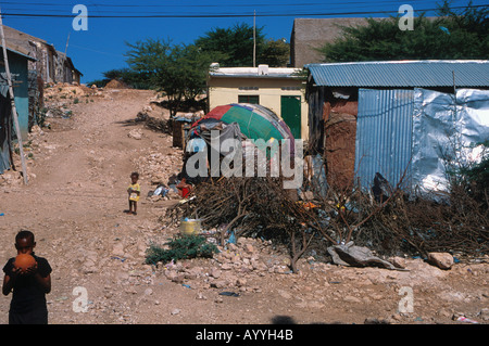 Seitenstraßen von Hargeisa, der Hauptstadt von Somaliland, Afrika Stockfoto