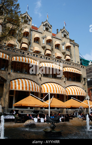 Fassade der amerikanischen Hotel Leidsekade central canal Ring Amsterdam Niederlande-Nord-Holland-Europa Stockfoto