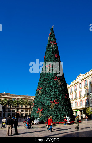 Christmas Tree Calle Marqués de Larios Stadt Malaga Spanien Stockfoto