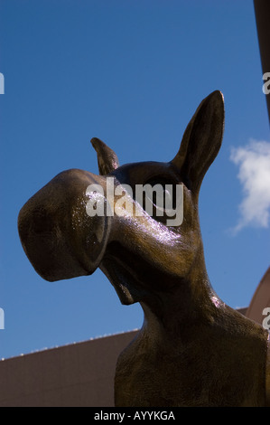 Elch-Kunstwerk in downtown Anchorage Alaska No-Property-release Stockfoto