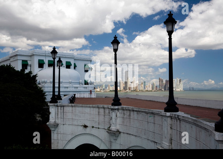 Panama-Stadt Skyline von Casco Viejo-Panama City-Panama