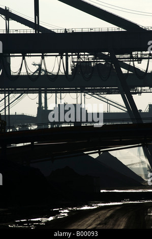 Die EMO trocken Bulk terminal auf Maasvlakte, Rohstoffe wie Eisenerz und Cole transportiert werden, geladen, gespeichert und verteilt Stockfoto