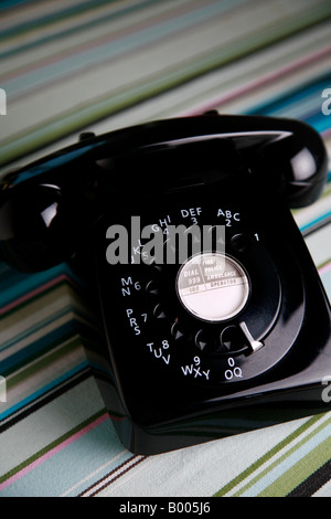 Retro-Vintage-Stil Telefon schwarz Stockfoto