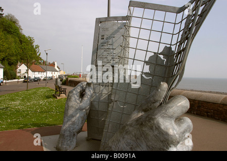 Somerset Minehead Skulptur Start des South West Coast Path Stockfoto