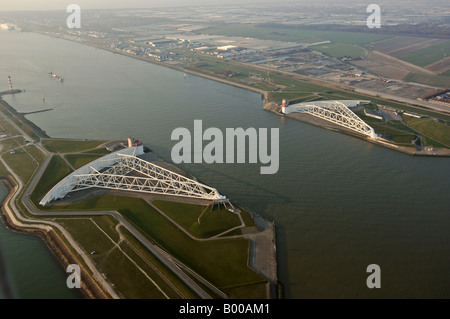 Hafen von Rotterdam die automatisierte Stormvloedkering oder Sperren in der Nieuwe superb Stockfoto