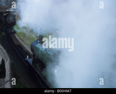 Dampf-Bahnhof verlassen Watchet. Somerset Stockfoto