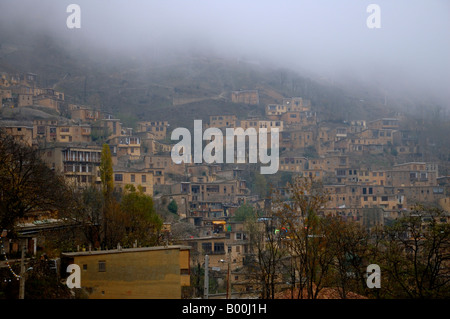 Gesamtansicht der Masuleh Dorf in der Nähe von Rasht, Iran. Stockfoto
