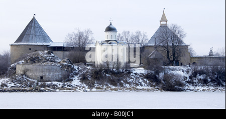 (Alt) Staraja Ladoga Festung am Wolchow, Gebiet Leningrad, Russland Stockfoto