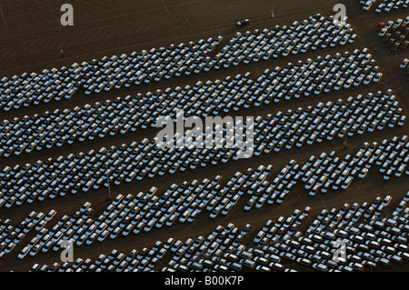 Hafen von Rotterdam Rozenburg Luftbild von der dem Autoterminal Stockfoto