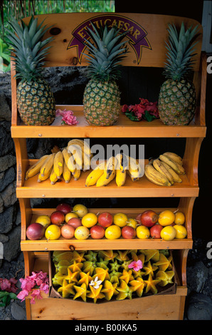 Obst Stand Hana Küste Maui Hawaii USA Stockfoto