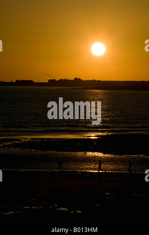 Einen Spaziergang im Sonnenuntergang Stockfoto