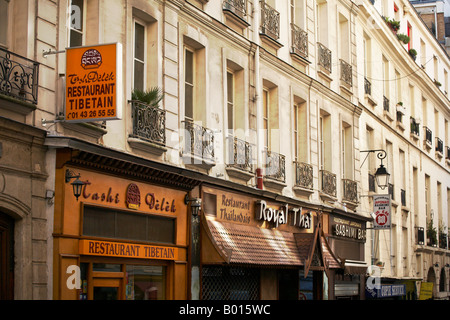 Multi-ethnischen Restaurants im Quartier Latin von Paris Frankreich Stockfoto