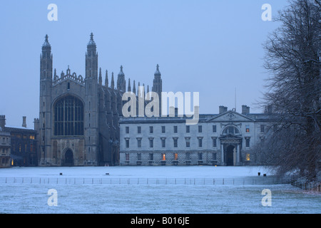 "Kings College Cambridge University" an einem kalten frostigen "Wintermorgen" Stockfoto