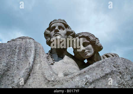 Justitia und ihre Schwestern - Skulptur vor der provinziellen High Court und des Berufungsgerichts Hamburg Deutschland Stockfoto