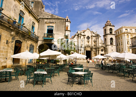 Plaza De La Catedral. Havanna Vieja. Alt-Havanna. Kuba. Stockfoto