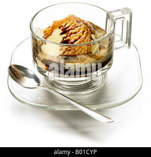 Affogato Espresso & Vanille Eis Cut-out geschnitten Stockfoto
