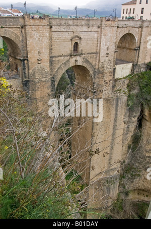 Die Puente Nuevo oder neue Brücke, Ronda, Spanien Stockfoto