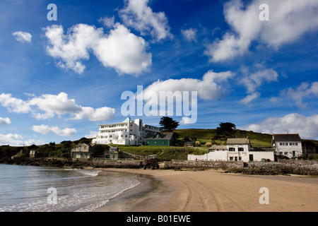 Burgh Island bei Ebbe, Devon, Großbritannien Stockfoto