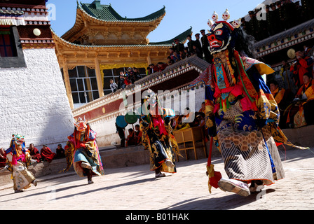 jedes Jahr traditionelle tibetische Buddhas Thangka Festival in Tongren. WuTong bis Monastery,Qinghai.China Stockfoto