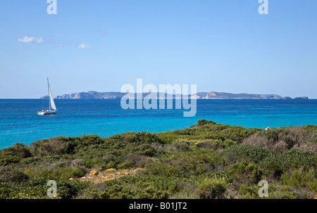 Insel Cabrera nationale Park.View von Cap Salines.Mallorca Island.Spain Stockfoto