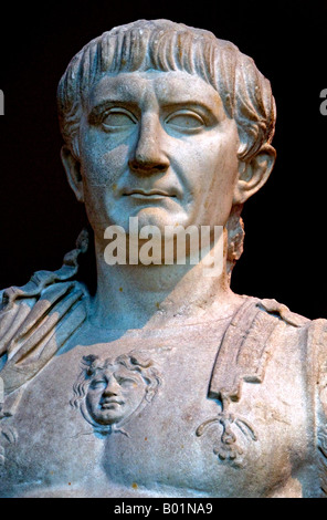 Trajan war ein römischer Kaiser, der von A.D. 98 bis zu seinem Tod in A.D. 117 regierte. Geboren in Italica (Sevilla im heutigen Spanien) Stockfoto