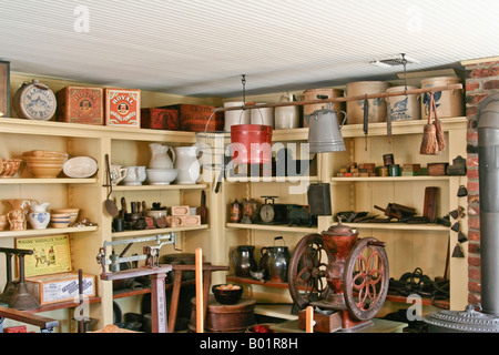 19. Jahrhundert Kleingebäck Küche laden in Mystic Seaport Connecticut Stockfoto