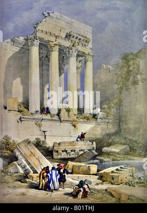 Baalbec Tempelkomplex, 1830, 1845 Stockfoto