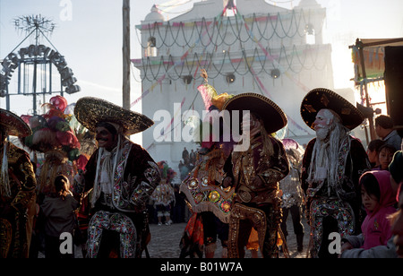 Tanz der Eroberung in Chichicastenango Stockfoto