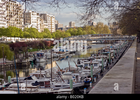 Hafen und Garten, Paris Arsenal, Frankreich, Europa Stockfoto