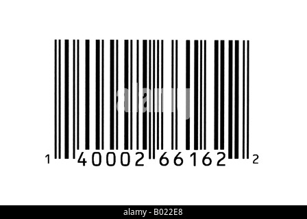 Makroaufnahme eines Barcodes Stockfoto