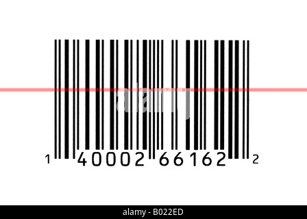 Makroaufnahme eines Barcodes gelesen werden Stockfoto