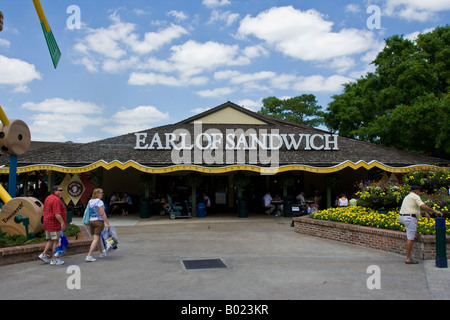 Earl of Sandwich Restaurant und Essbereich im Downtown Disney Marketplace in Orlando Florida USA Stockfoto