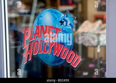 Planet Hollywood-Schild im Downtown Disney Marketplace in Orlando Florida USA Stockfoto