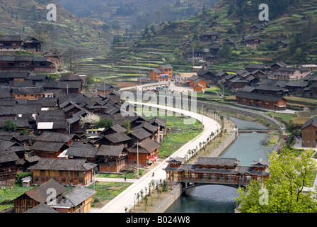 Die größte Miao Minderheit Dorf in China, Stockfoto