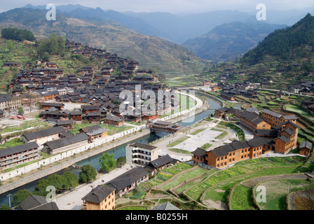 Die größte Miao Minderheit Dorf in China, Stockfoto