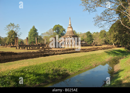 Wat Chang Lom Si Satchanalai historischen Park Sukhothai Provinz Thailand Stockfoto