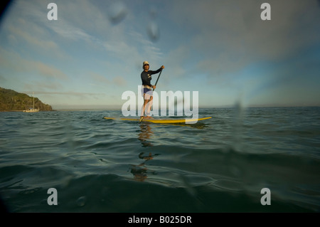 Paddel Surfen standup board Stockfoto