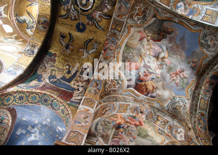 Innenansicht der Kirche La Martorana, Palermo, Sizilien, Italien Stockfoto