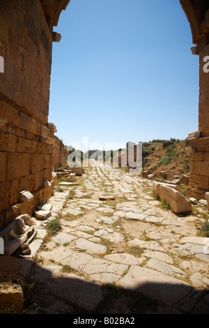 Leptis Magna, Libyen, Nordafrika Stockfoto