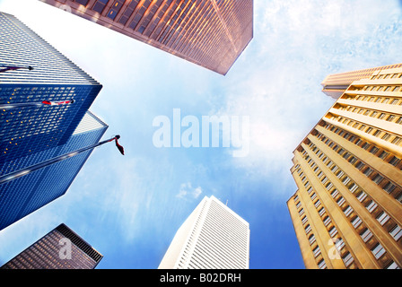 Bunte Firmengebäude in Stadt-Business-center Stockfoto