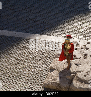 Hohe Ansicht der römische Hauptmann in der Straße Stockfoto