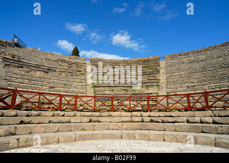 Kleines griechisches Theater (Odeon) in Pompeji, Italien Stockfoto