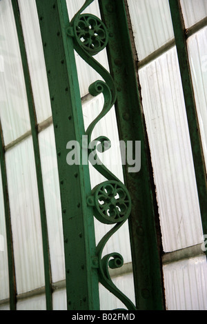 Inneren des Wintergarten, die königlichen Gewächshäuser von Laeken, Brüssel, Belgien - Architekten Alphonse Balat Stockfoto